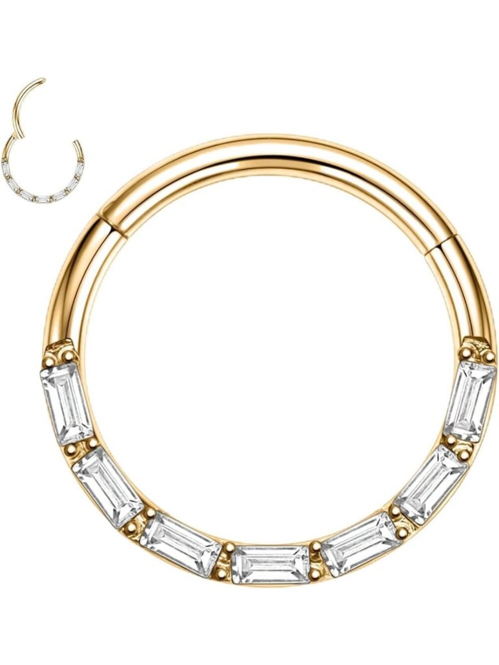 Stylish Septum Ring & Helix Piercing Jewelry - Surgical Steel Nose Hoop, 20G-14G